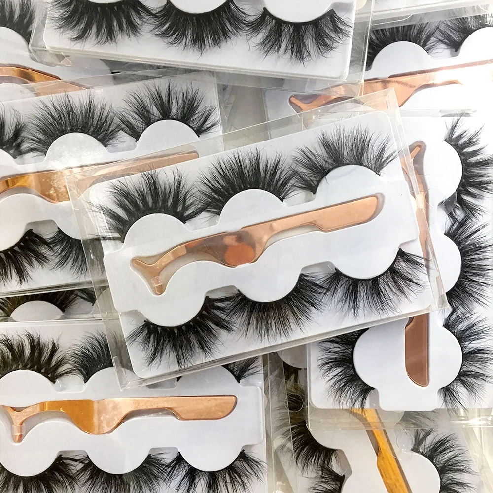 

Factory wholesale price 25mm 3d mink eyelashes real siberian lashes mink 25mm lashes with customize box