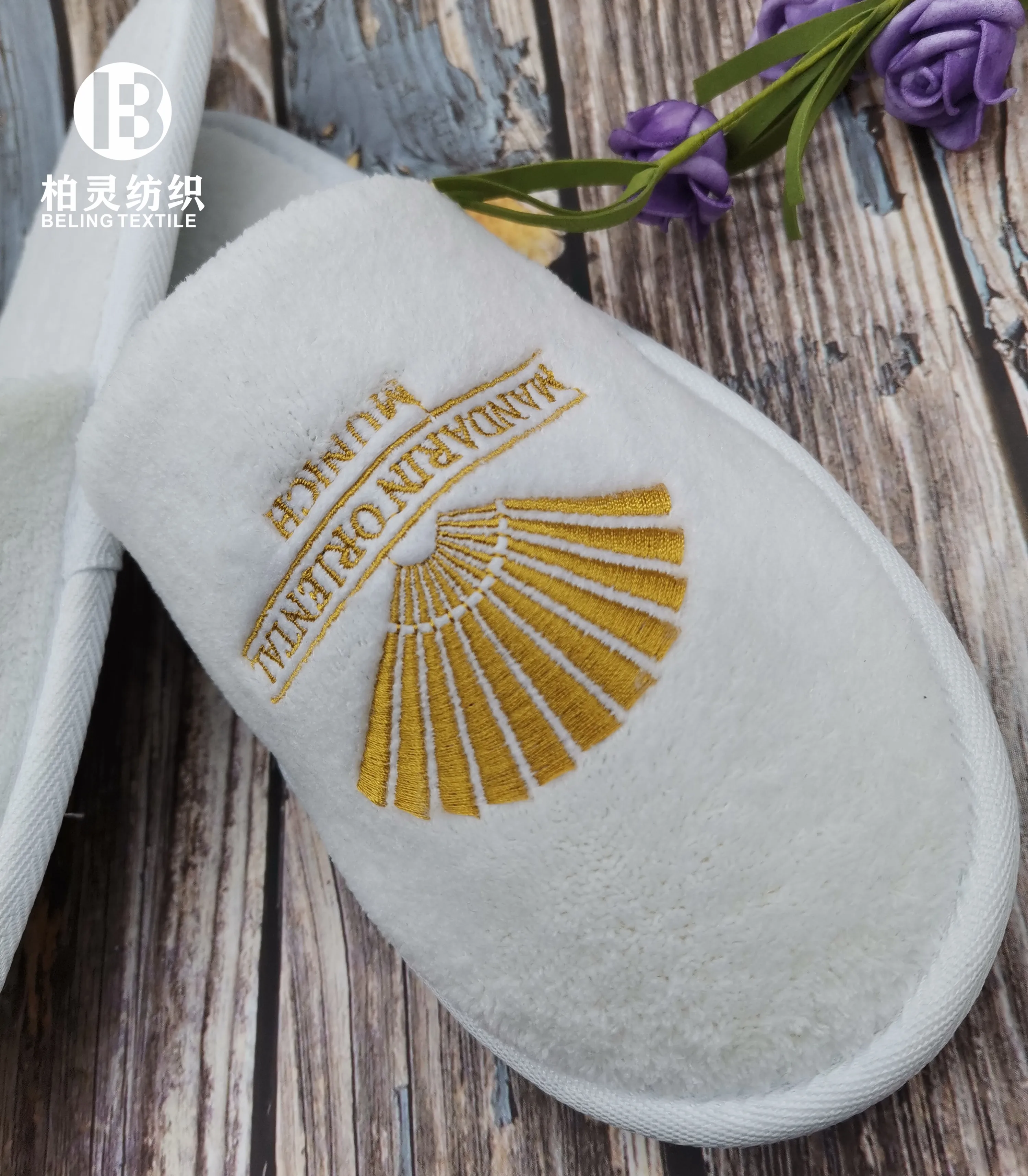 
High Quality coral fleece hotel slippers Good price customer logo hotel disposable slippers 