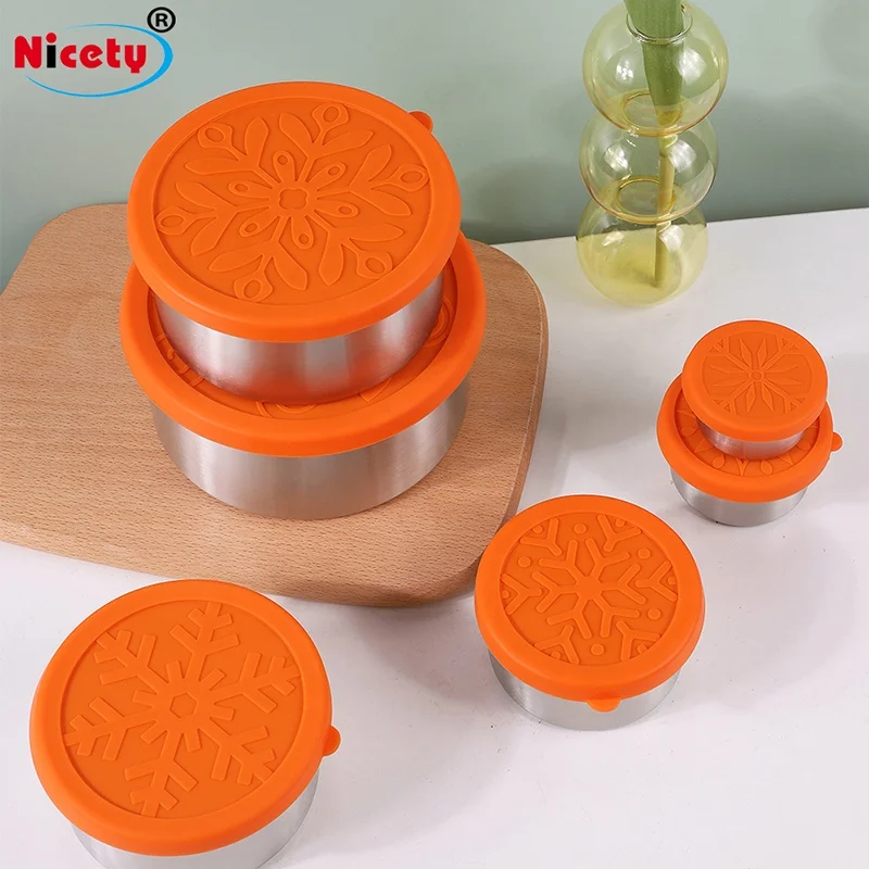 

Nicety Stainless steel mini round food container for kids