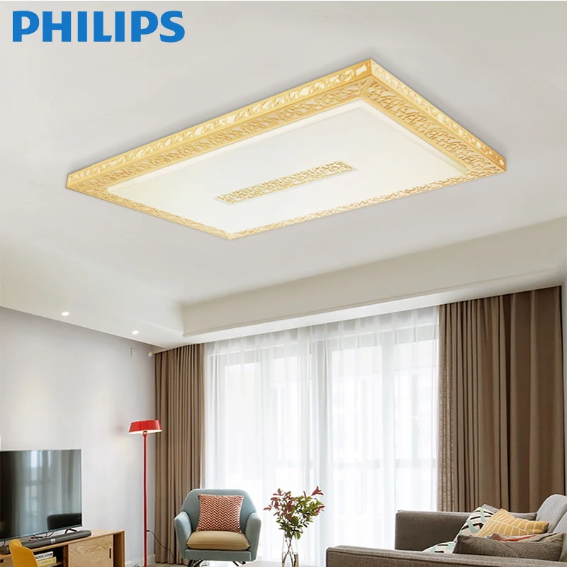 Philips LED ceiling lamp official new product Yue glass bedroom living room lamp modern minimalist atmosphere lighting fixtures