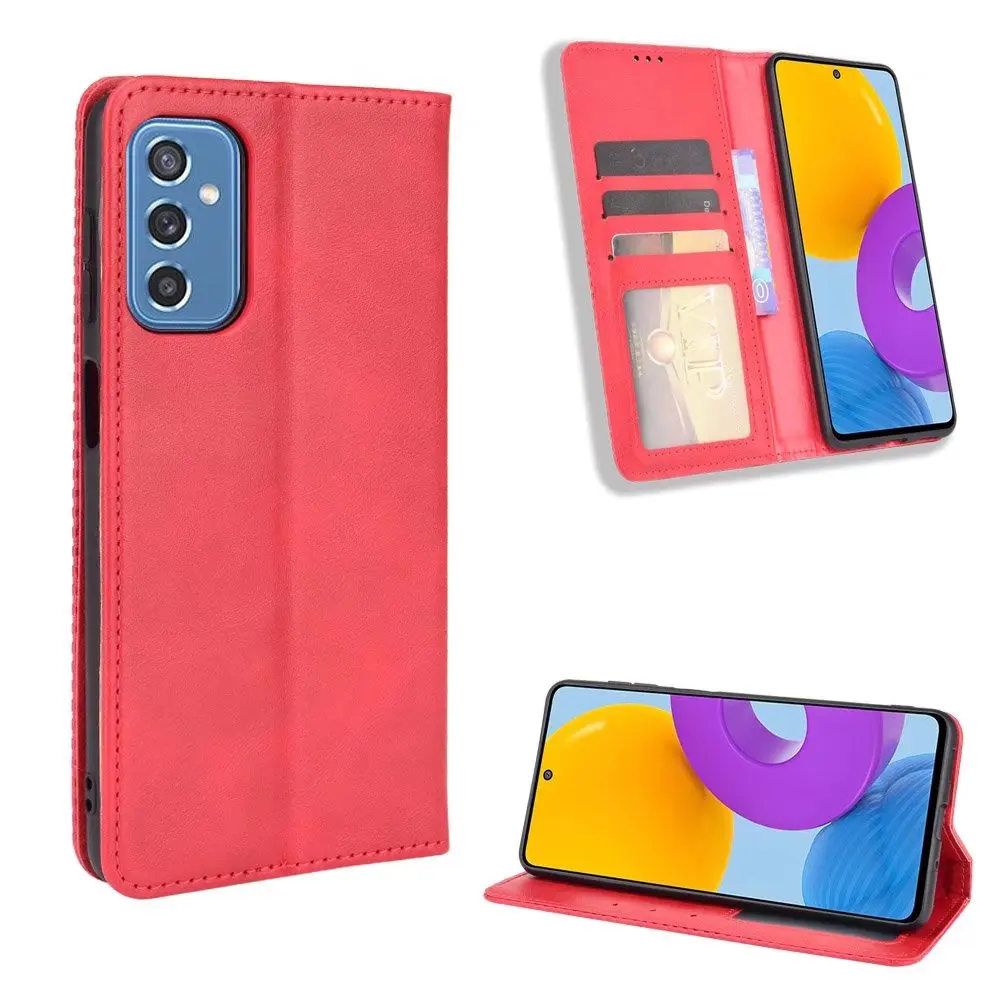 

Retro Flip Wallet Leather Case Cover For Samsung Galaxy M52 5G, As pictures