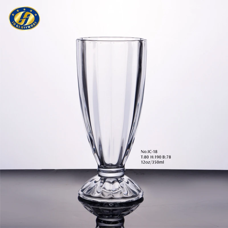 

High quality customized 350ml dessert cups ice cream glass cups, Clear