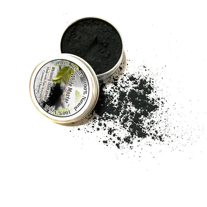 

100% Natural Vegan Coconut Activated Charcoal Teeth Whitening Tooth Powder