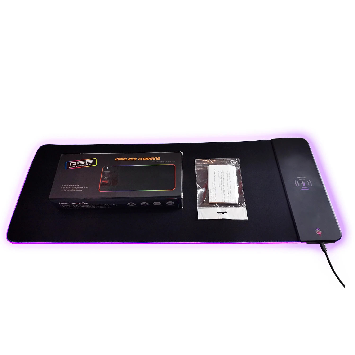 

fast charging mobile phone computer mousepad LED mouse gamer wireless pad charger mouse pad wireless charging, All colors is available