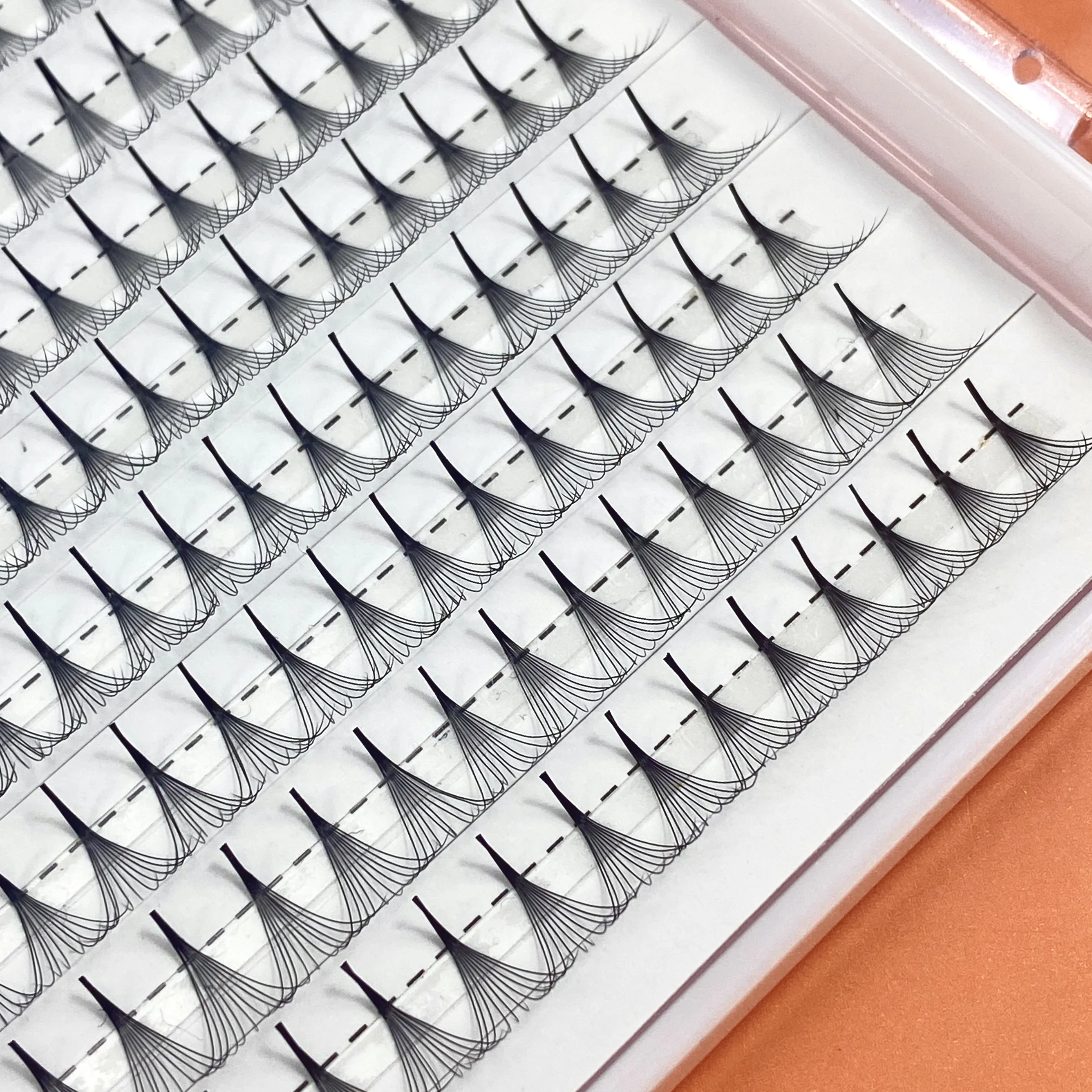 

Wholesale POINTY BASE volume PREMADE FANS C D curl 8-15 mm customized 6D 7D 8D 10D 0.05 0.07mm Sharp stem pro made fan eyelashes