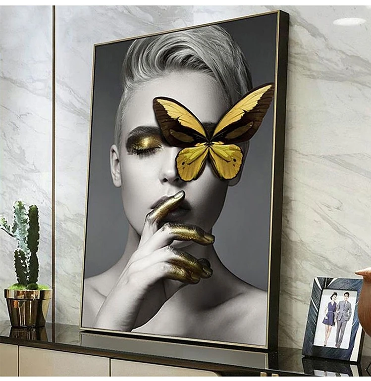 Hotel Beauty Salon Hair Manicure Shop Living Room Art Painting Large Modern Wall Art Character Beauty Porch Decorative Painting Buy Large Modern Wall Art Wall Hanging Decoration Decorative Painting Product On Alibaba Com