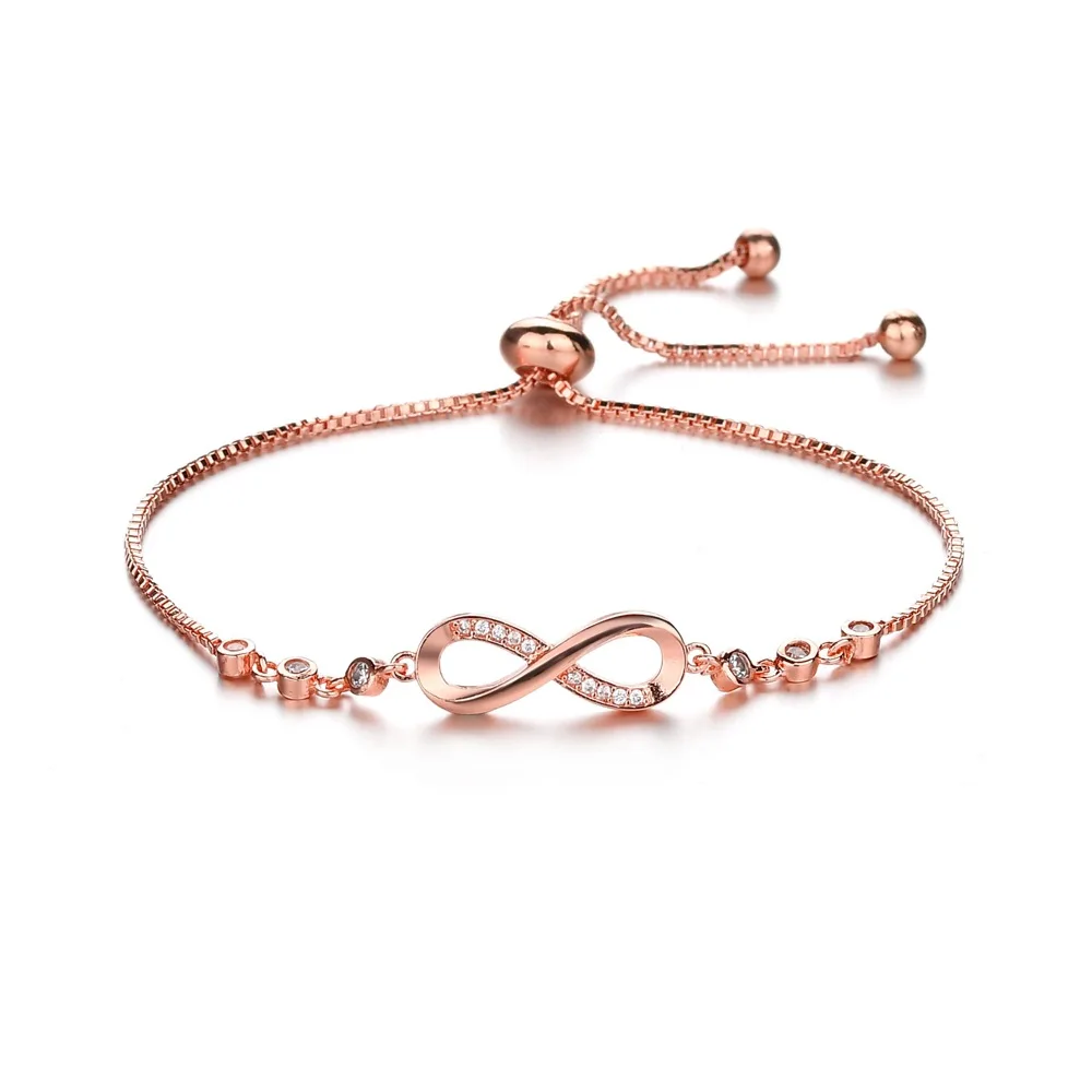 

Fashion rose gold jewelry women rhinestone bracelet chain gold plated jewelry, Mix