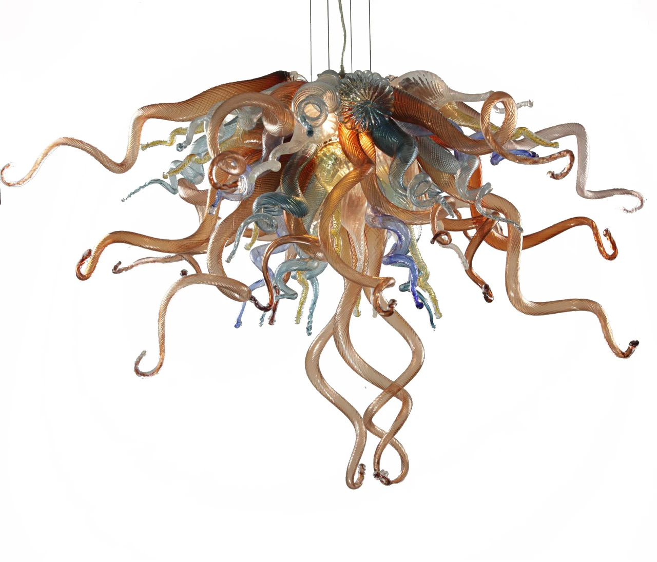 

Color Pendant Lighting 100% Hand Blown Glass Chandeliers Lights Kitchen Lustre, Customized color