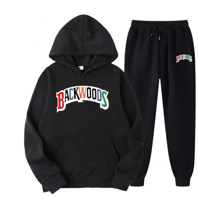 

2021 Amazon Hot Backwoods Sweatshirt Sweatpants Set Fashion Hoodie and Pants 2 piece Jogging Suit Long sleeve for Men and Women