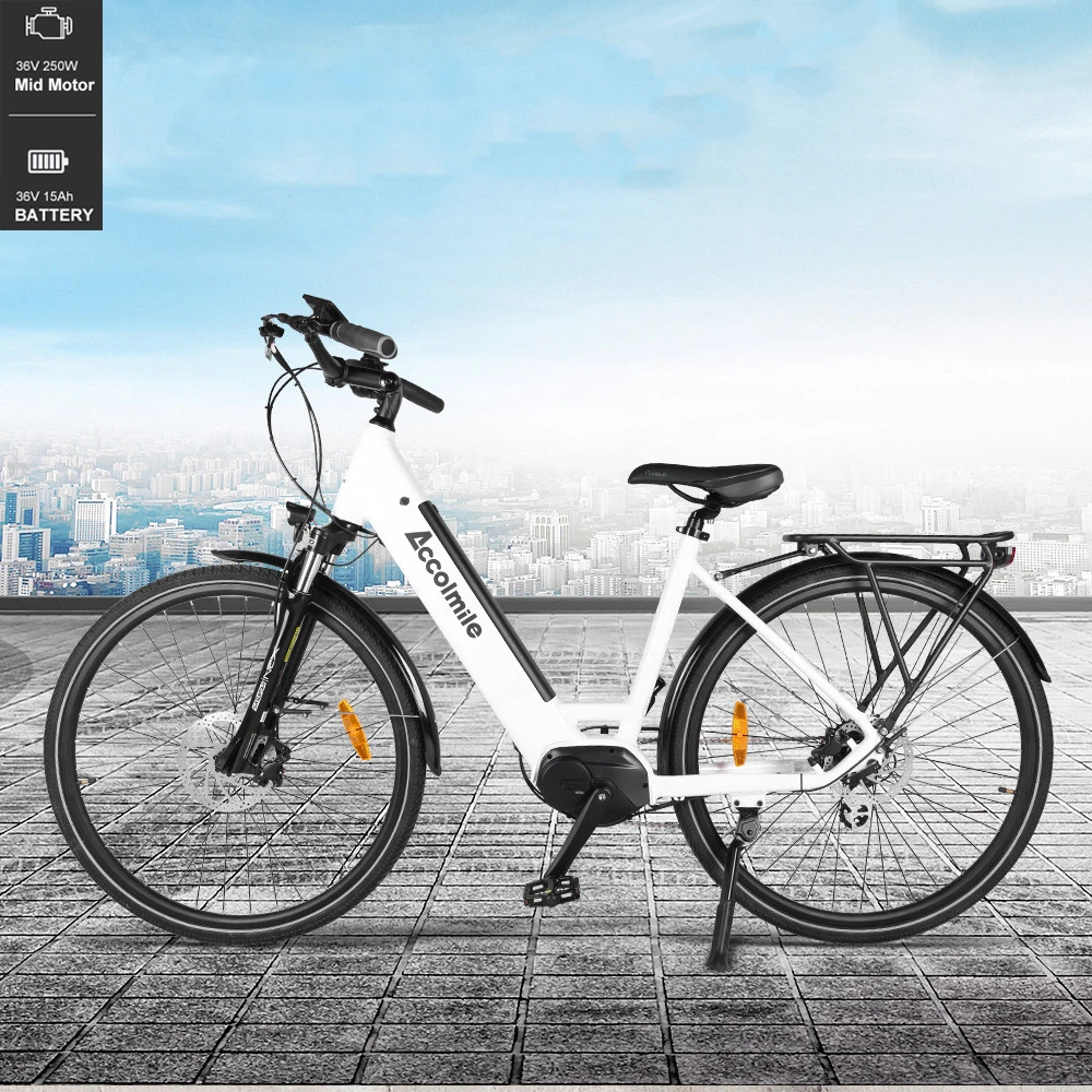 

Accolmile e bik 28 zoll mittelmotor 250 w 36 v e-bike bafang mid drive motor electric city bicycle