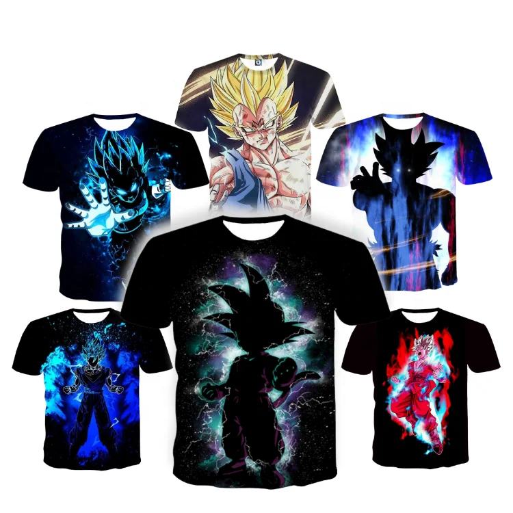 

Custom Clothing Graphic Manufacturers 3d Printing Anime T-shirt With Hot Sale Factory, As pic