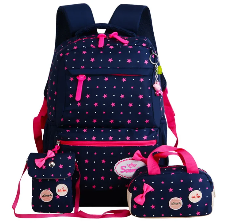 

NEW fashion light school bag for girls teenagers children 3 in 1 school bags set