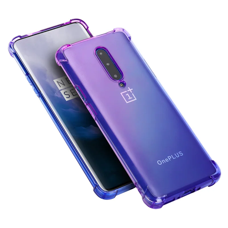 

Phone Covers for One plus 8 Pro Color Changing soft tpu Clear TPU Mobile Phone Case Gradient for One plus 7 pro tpu Case, Change color/gradient