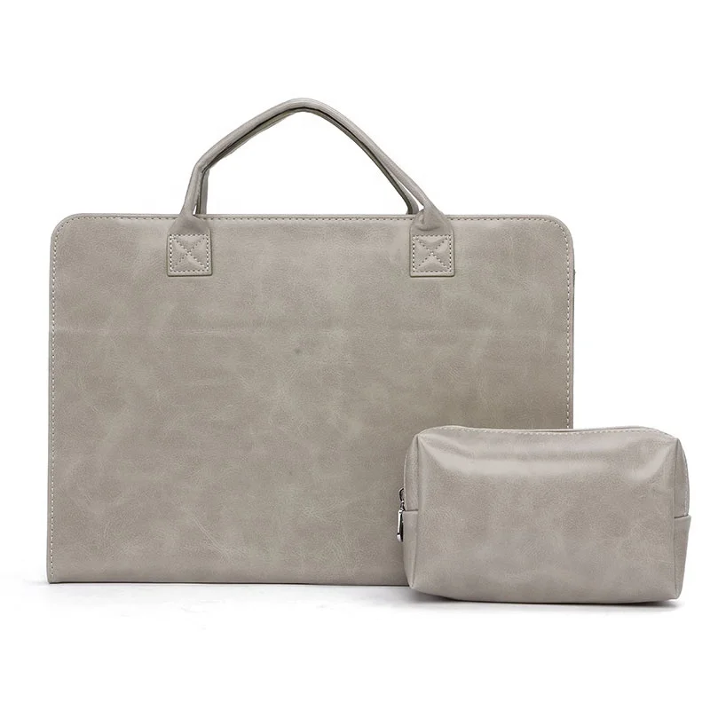 

Wholesale Cheap Free Logo Custom Much Inventory Thin Sturdy Hand-held Design Business Bags Vintage Leather Document Bag