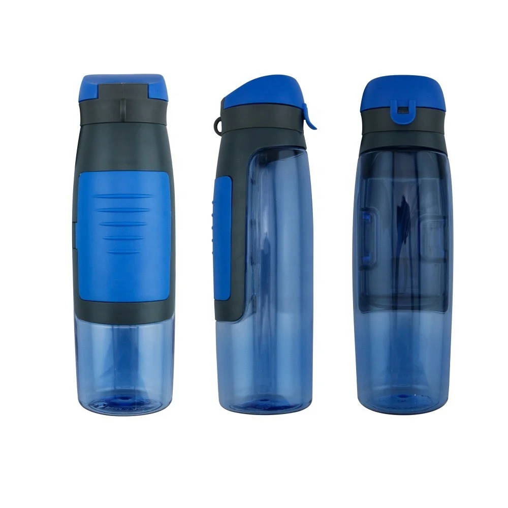 

Special design New Items Sport Drink Bottle Silicone 25oz bpa free With business card holder plastic sport water bottle, 5 color