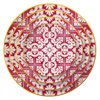 JC Red Gold Rimmed Customized Printed luxury bone china dinnerware sets