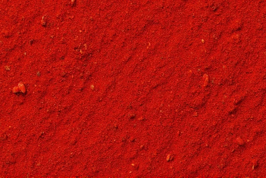 Glass jars of different paprika varieties arranged by color intensity from bright red to deep burgundy