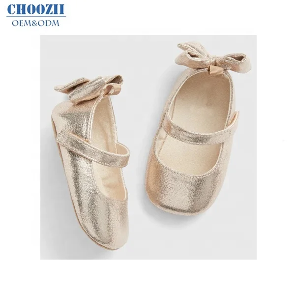 

Choozii New Design Fashion Soft Sole Daily Walking Newborn Baby Mary Jane Shoes for Girls, Gold / as request