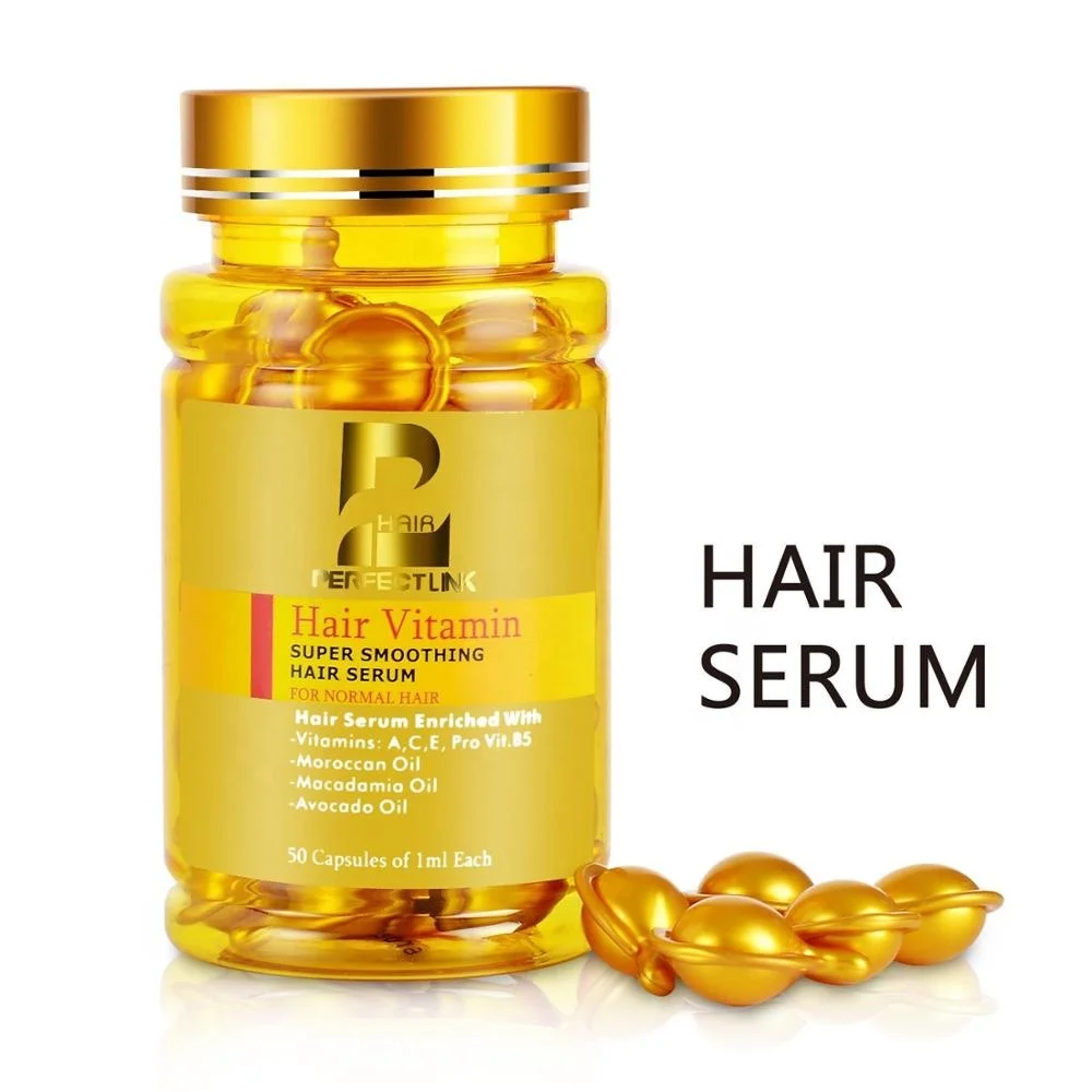 

Private Label Argan Oil Repair Treatment Damaged Hair Care Bottle Packing Hair Vitamins Hair Oil Serum Capsule, Purple ,red , gold available