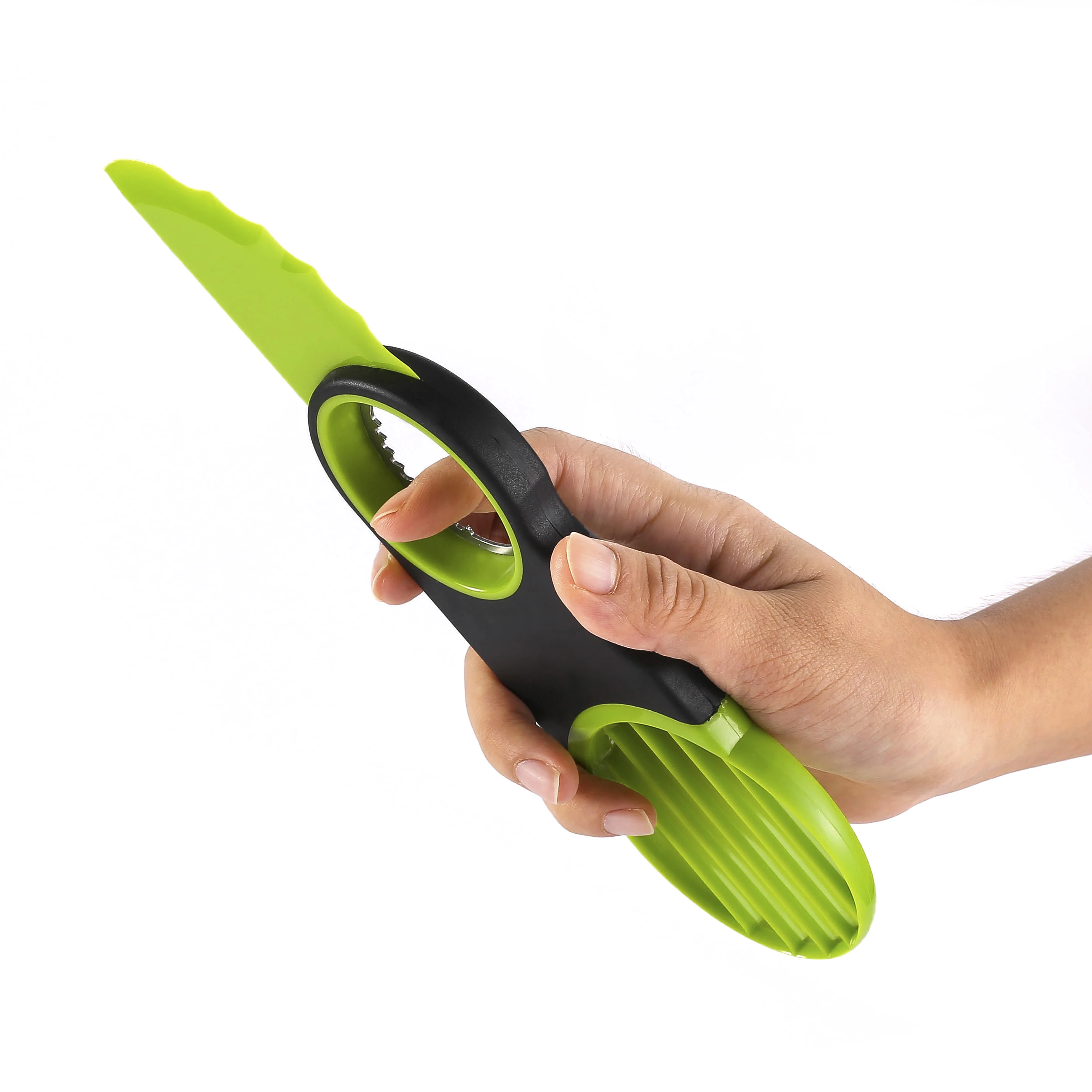 

New Arrival Kitchen Tool 3 In 1 Avocado Corer Slicer Multi-Function Cutter Avocado Metal Slicer Shea Corer