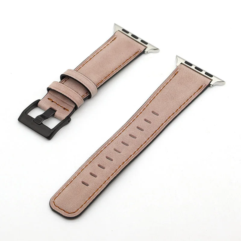 

Luxury Printing Leather Wristband Genuine Leather for Apple Watch Designer Bands Strap For Iwatch 38 40 42 44 Mm, As showed