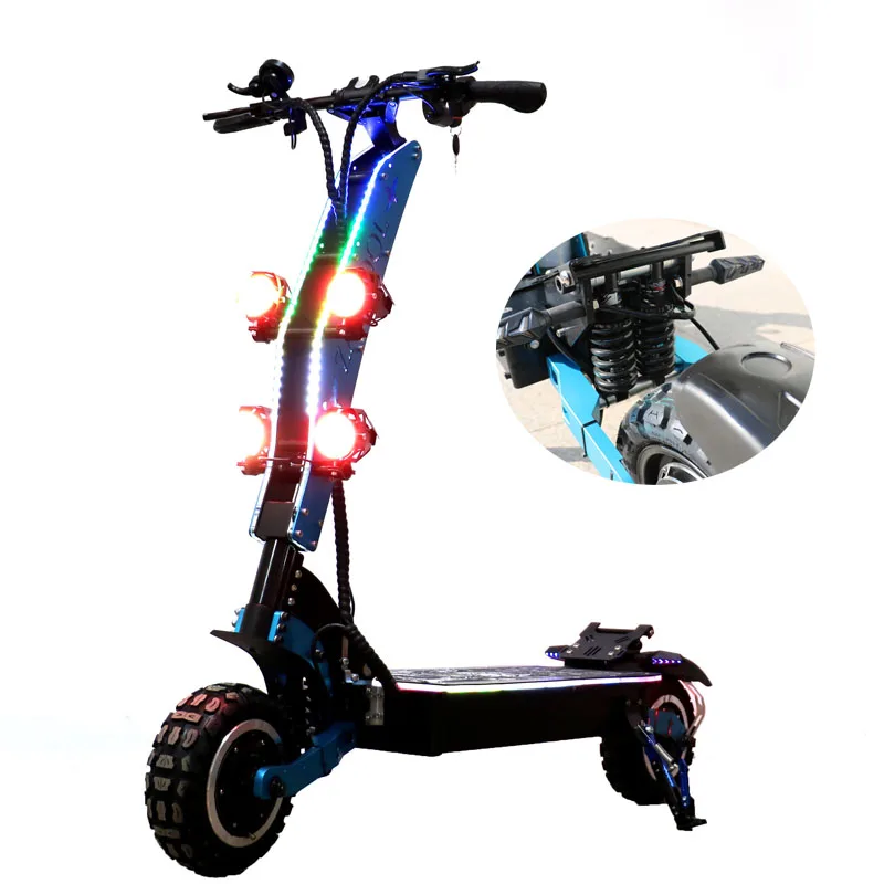 

ZAPCOOL 2021Rear wheel double oil spring shock absorber 60V High-speed cross-country adult folding double drive electric scooter