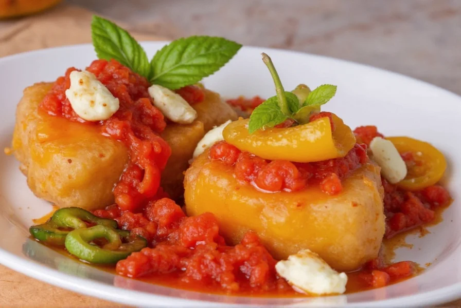 Cooking bell pepper relish on the stove