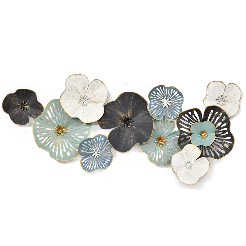 

High Quality Modern Style Metal Wall Art For Living Room Wall Decor Retro Design 3D Flower Art Decoration For Home Or Hotel, Multicolor