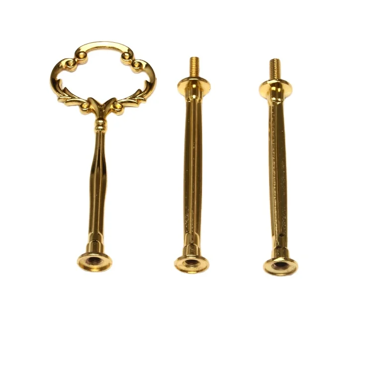 Gold color Cake stand handles and fittings hardware for tiered plates CSH-004