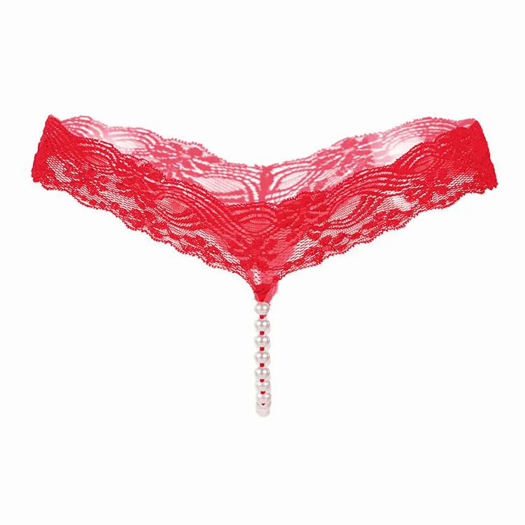 

Beautiful lace design OEM sexy pearl thong panty micro thong cheap sexy g string girls