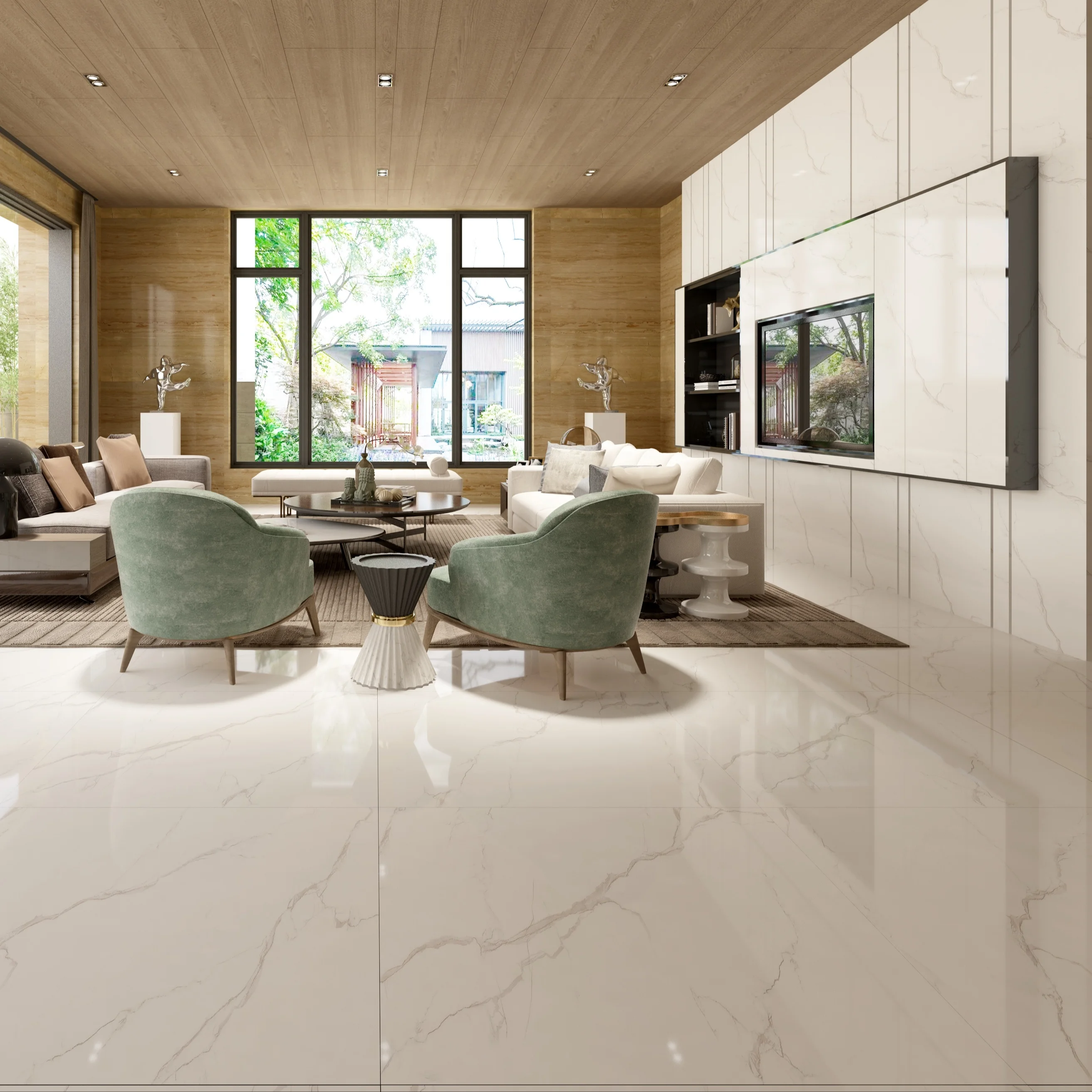 Venta al por mayor porcelanato pulido blanco carrara-Compre online los