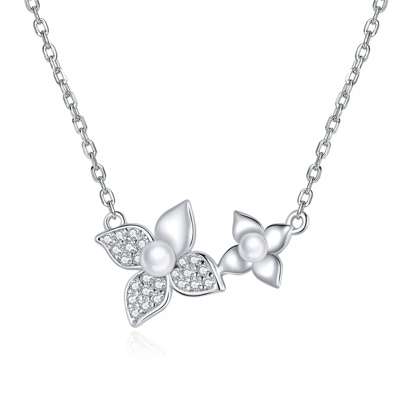 

SCN438 Top selling gemstone jewelry 925 slver butterfly necklace