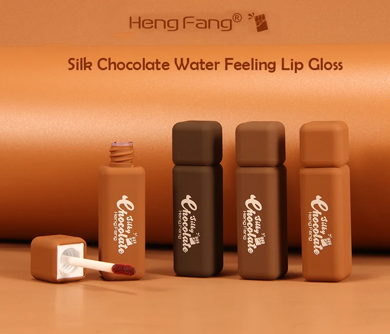 

Silk Chocolate Cute candy packing design Water Feeling 3 colors Private Label Lip Gloss for girl