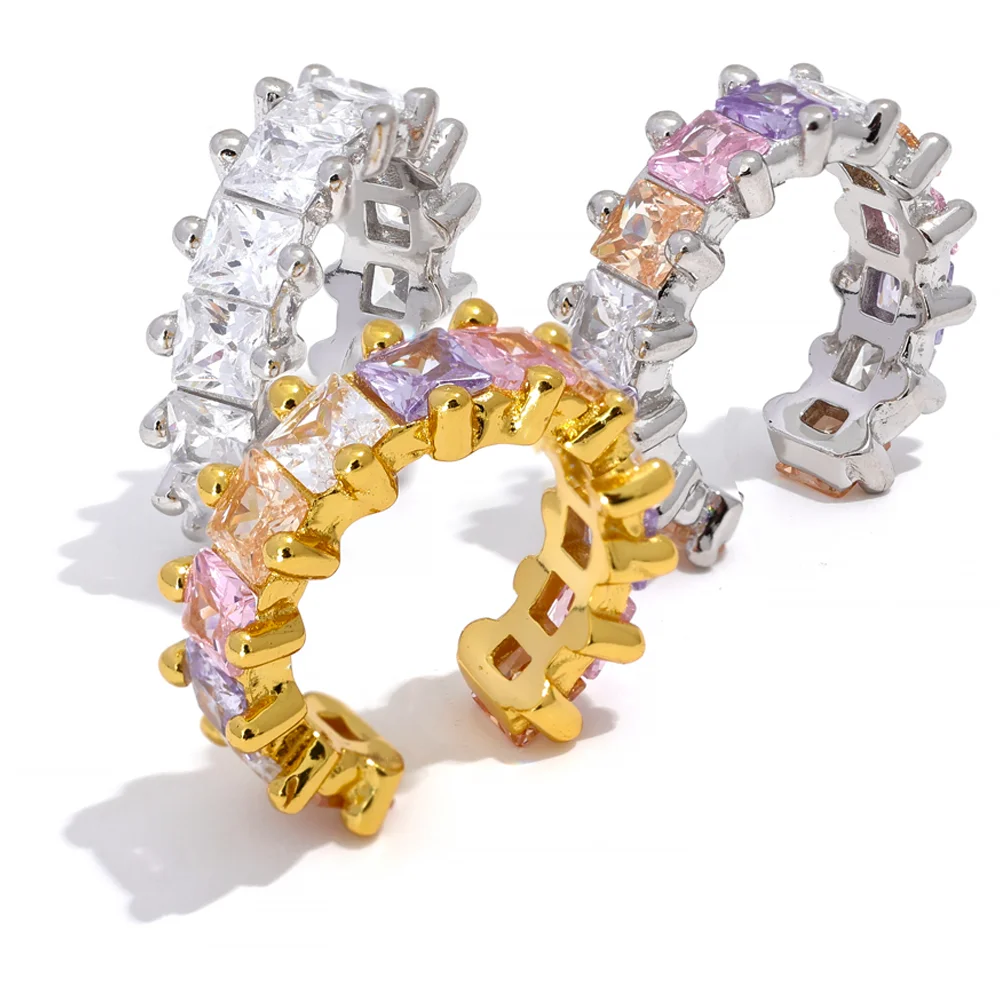 

JINYOU 027 1PC Exquisite Cubic Zirconia S925 Sterling Silver Adjustable Ear Bone Gold Color Jewelry Earring Charm Women Fashion
