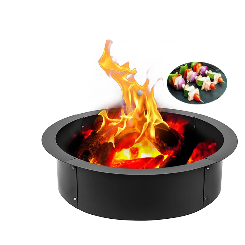 

45 Inch Outside x 39 Inch Premium Quality Inside Heavy Duty Fire Pit Ring/Liner DIY Q235 Steel