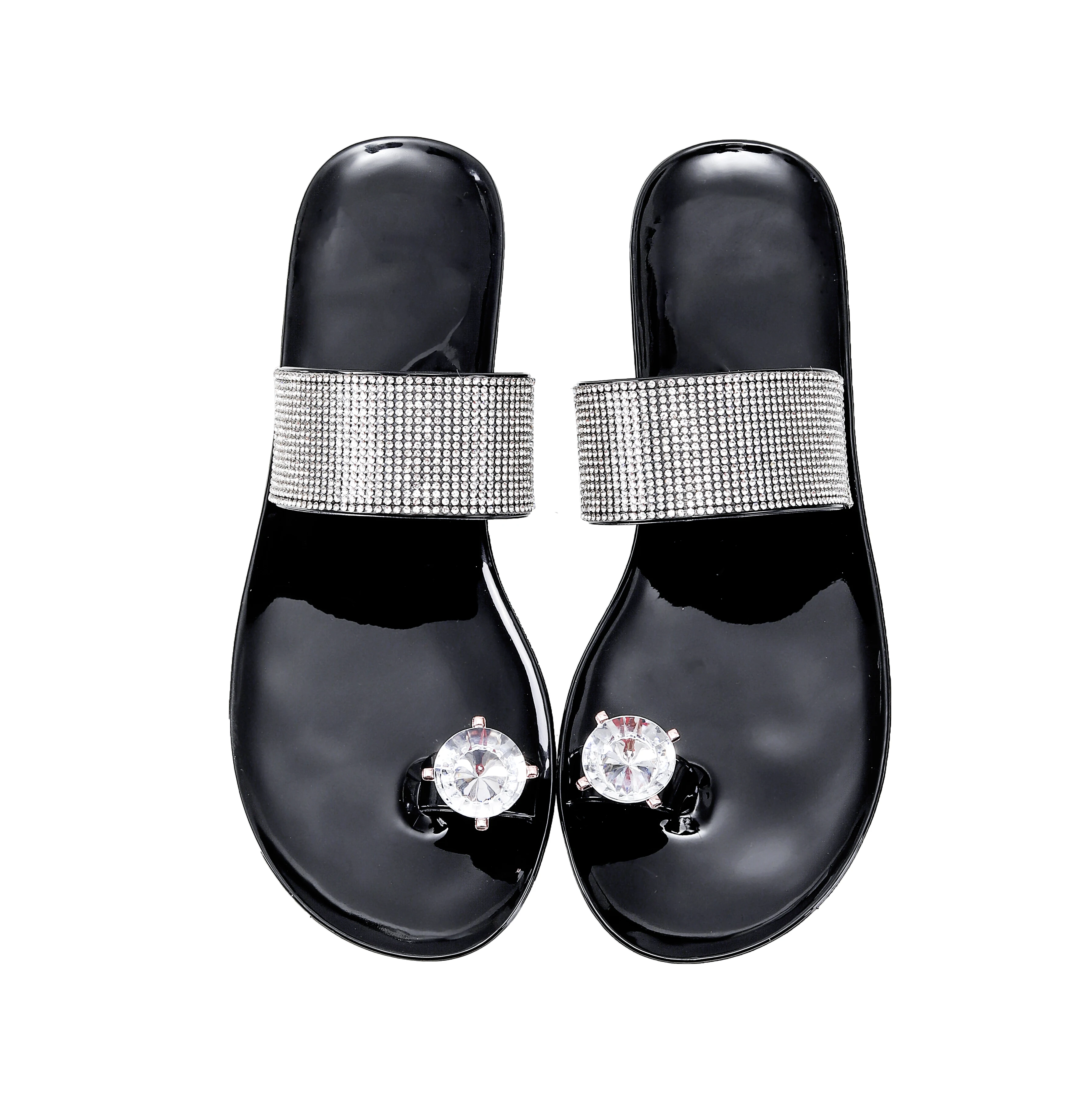 

Foma SZ2700 New arrival slippers comfortable soles ramona flat sandal women fashion shoes, Black/clear