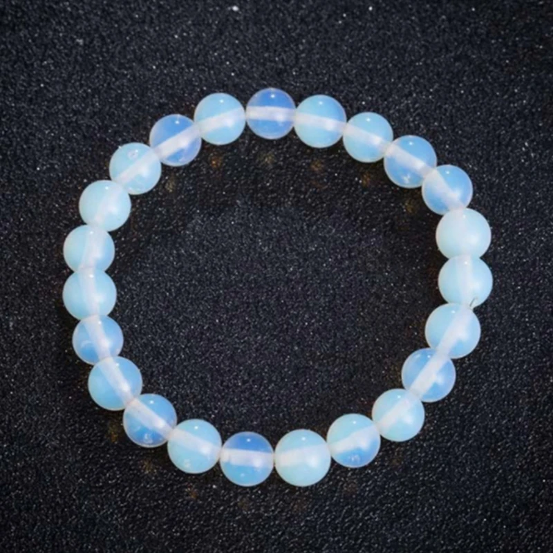 

8mm Natural White Moonlight Moonstone women beads Bracelet, As the picture shown