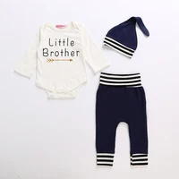 

Little Brother Baby white Romper for toddler cotton casual boy clothes long sleeve winter baby clothing sets