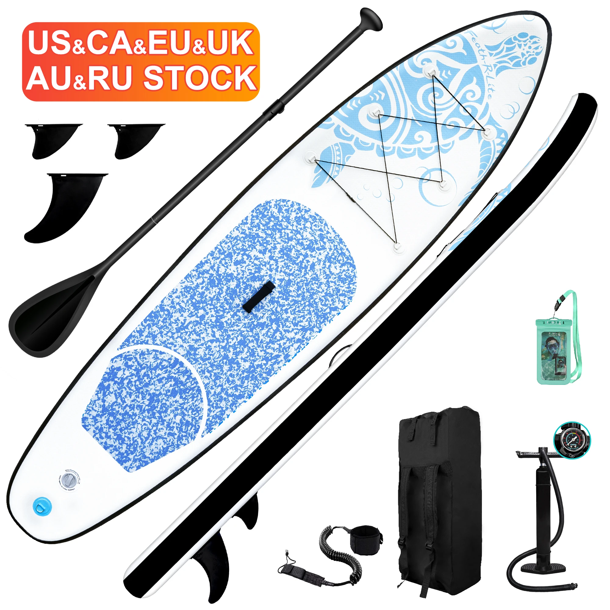 

FUNWATER Dropshipping OEM gonflable sub PEDAL SUP fun water paddle board stand up paddle board wood sup seat surf rescue