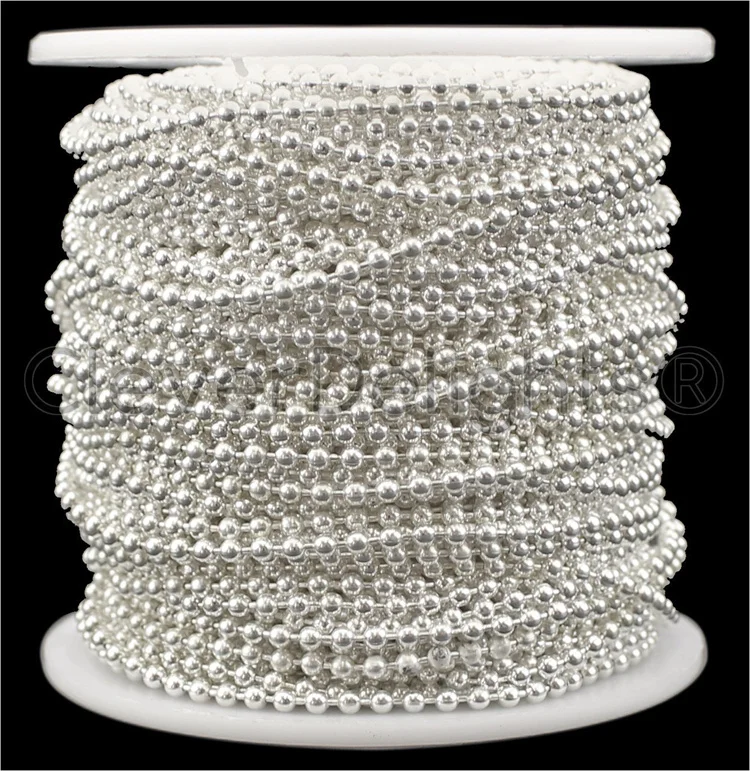 

Factory Directly Wholesale Silver Color Bead Ball Chain Spool silver chain Jewelry Accessories Parts