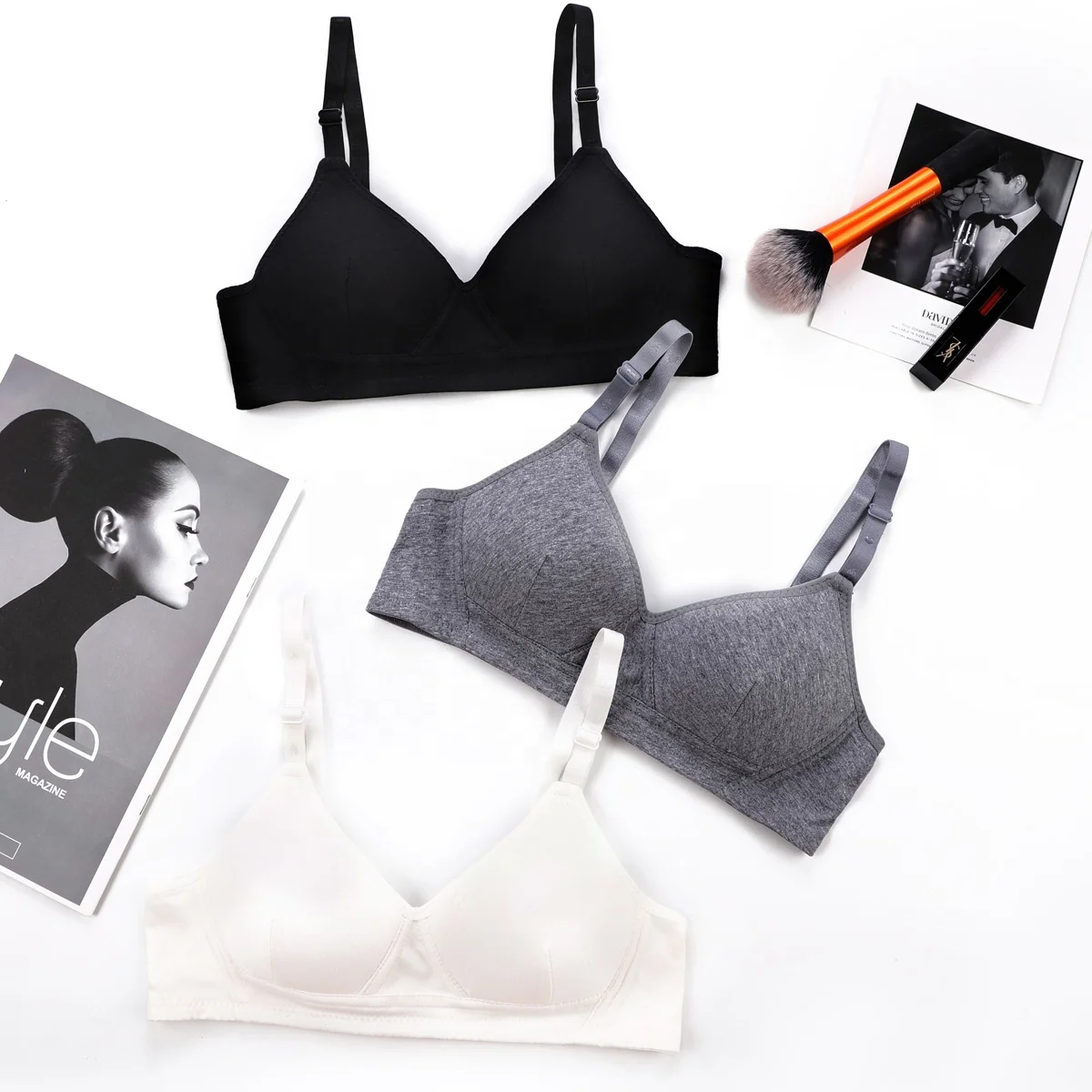 

Non Padded Bra Women Sexy Comfort Solid Colour Bras, Transparent