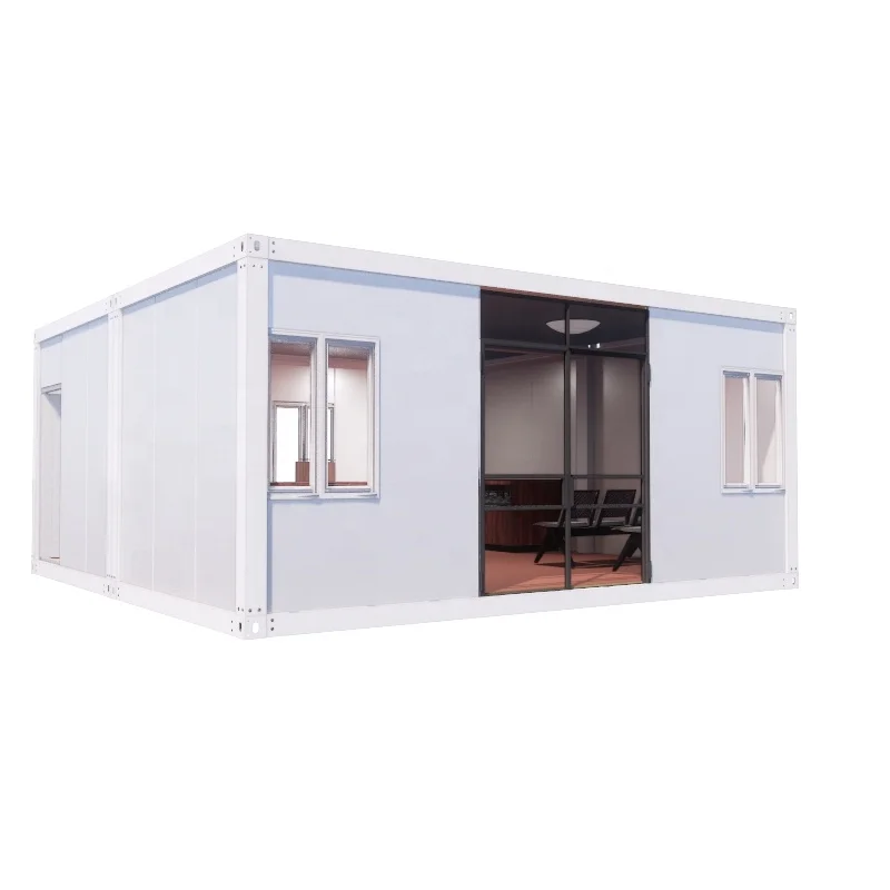 Low cost light steel Foldable container office folding prefab house data entry work home