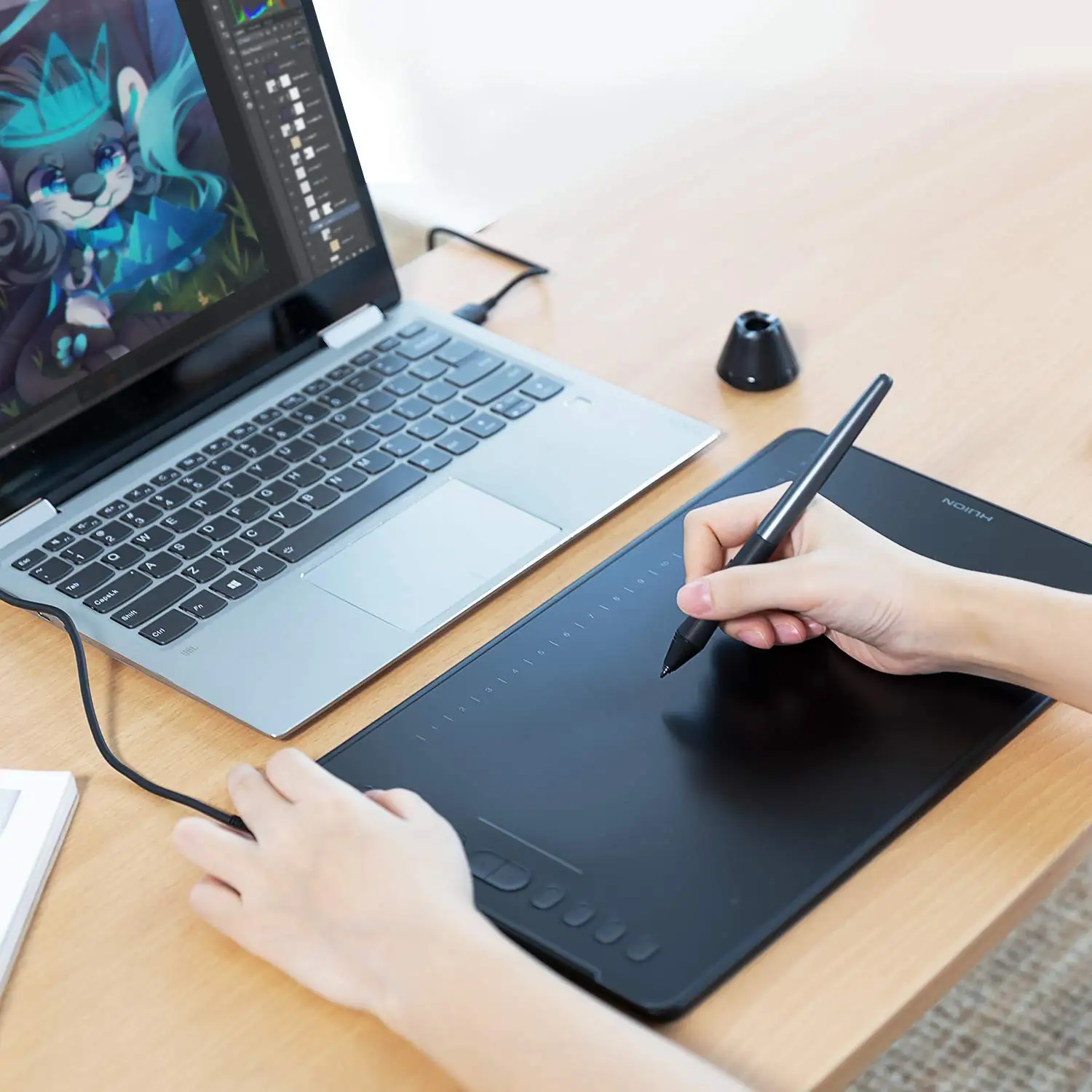 

Huion H1161 design battery-free tilt function other computer accessories wireless drawing graphic tablet