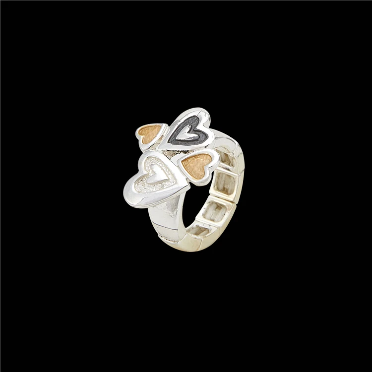 

New American Hand Ornaments Alloy Rings Multi Color Fashion Personality Hot Style Manufacturers Direct Heart Ring, Picture