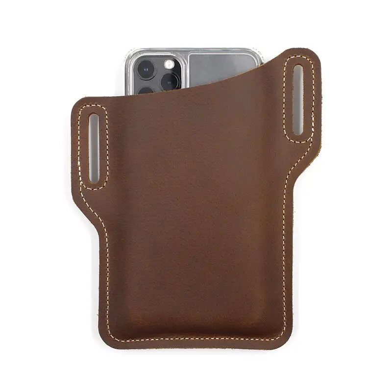 

New Custom Phone Bags Belt Loop Holster Case Genuine Leather Purse Wallet Belt Clip Sheath Waist Bag, 6 colors