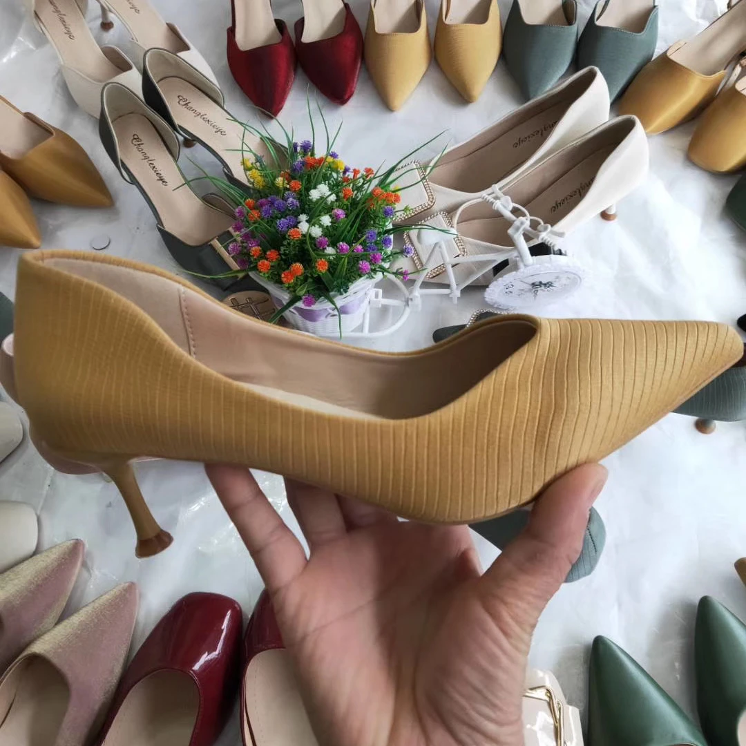 

Spot ladies new clear crystal heels with open toe PU leather shoes high heels women, Mixed colors