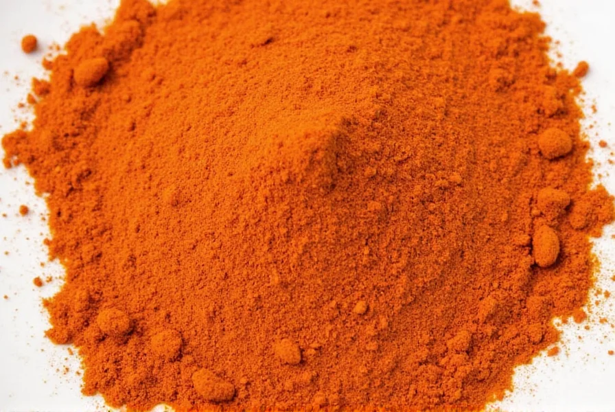 Row of spice jars including pimento powder, paprika, chili powder, and cayenne