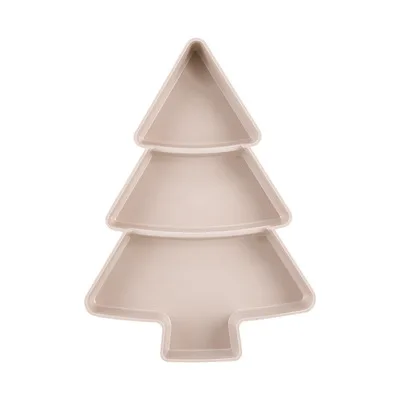 

Christmas Tree Shape Candy Snacks Nuts Seeds Plates Dishes Bowl Breakfast Tray, As photo