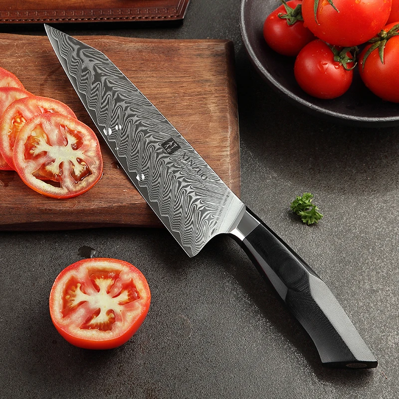 

Professional 8 inch 67 Layers Damascus Steel kitchen chef Knife with premium G10 handle