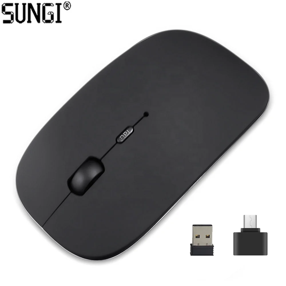 

Free Sample Good Quality Super Slim 2.4Ghz Optical Wireless Computer Mouse 1600 DPI with USB to Type-C Converter for Phone, White/silver/black/rose gold